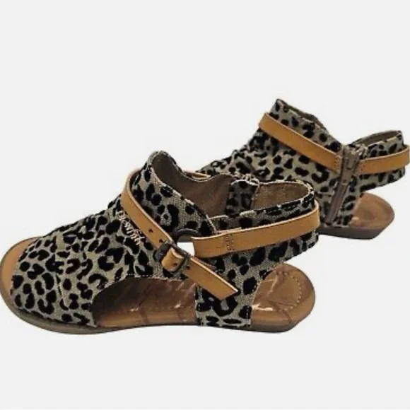 Leopard Print Sandals with Tan Accents - Picture 4 of 6